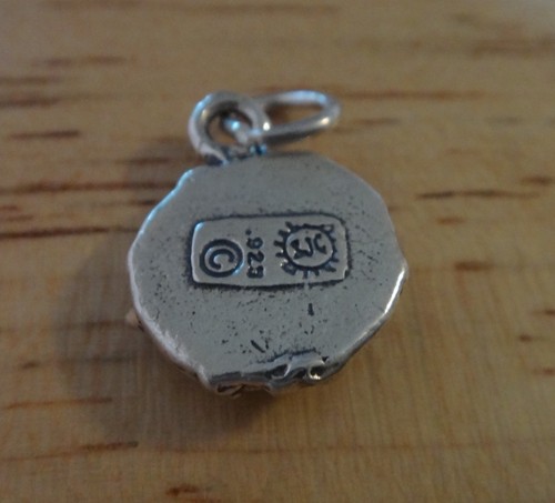 Sterling Silver 3D 13mm Chocolate Chip Cookie Charm - Picture 3 of 3