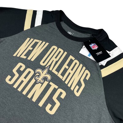 NEW New Orleans Saints x Nike Men's Tri-Blend L/S T-Shirt Gray   Medium