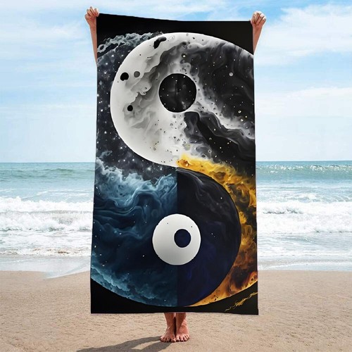 Chinese Culture Yin Yang Tai Chi Spa Pool Swim Beach Towel Holiday Birthday Gift - Picture 11 of 20