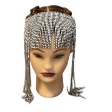 Rhinestone Long Fringed Hair Chain Headband Crystal Headwear Headpiece