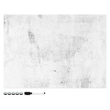 Memo Board Lavagna Magnetica 70x50cm Bacheca Scrivibile Pennarello e Calamite