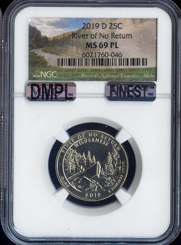 2019-D River of No Return Quarter NGC MS69 PL Quality