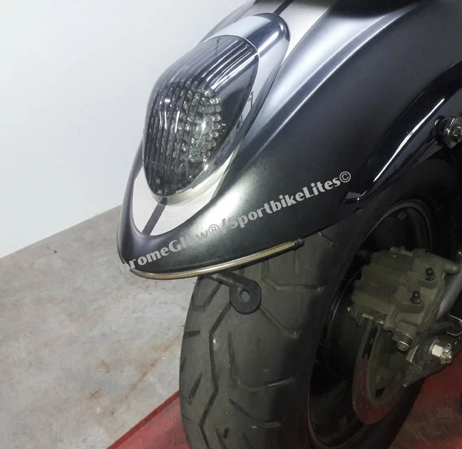 Kit de barra de luz de señal de giro LED personalizada para guardabarros Kawasaki Vulcan 900 - ahumado VN900C Foto 2 de 4