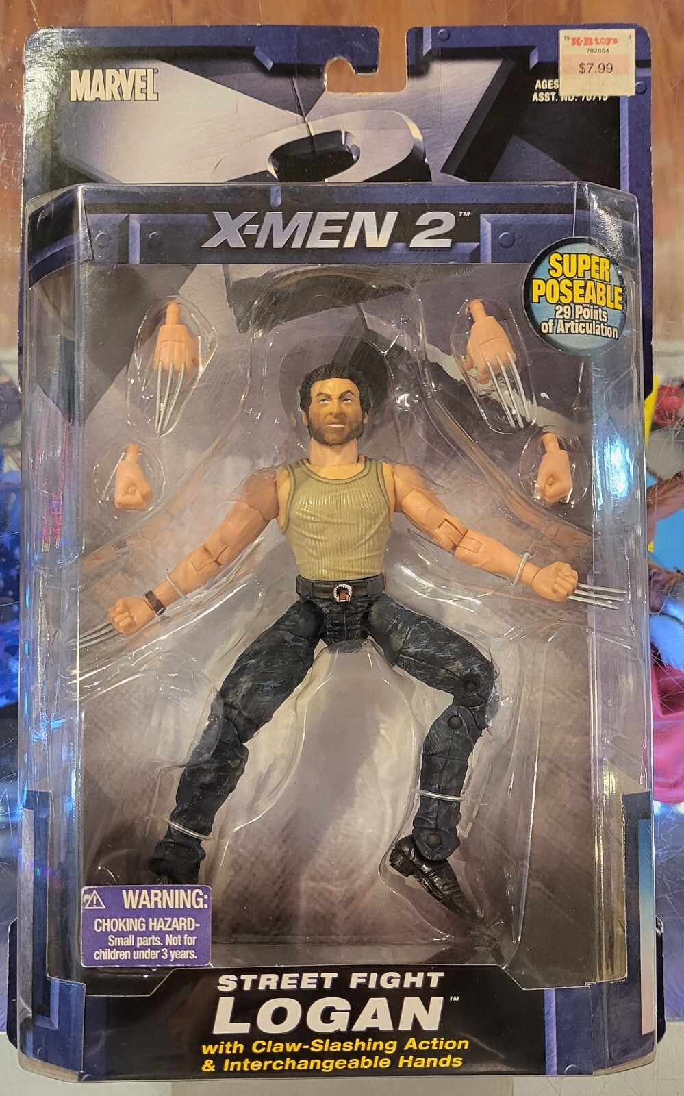 Street Fight Logan Wolverine X2 X Men Action Figure Brand New Factory Sealed