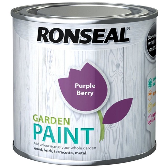 Ronseal Garden Paint Purple Berry 2.5 Litre (GPPB25L) for sale online