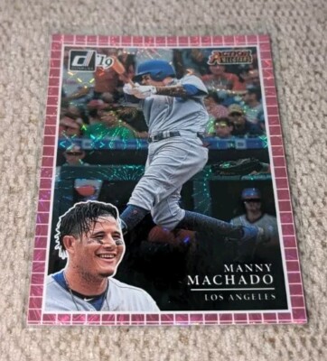 2019 MANNY MACHADO DONRUSS ACTION ALL STARS PINK FIREWORK #AA10 (DODGERS)
