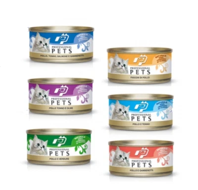 PROFESSIONAL PETS SCATOLETTE 70 GR. UMIDO GATTO VARI GUSTI
