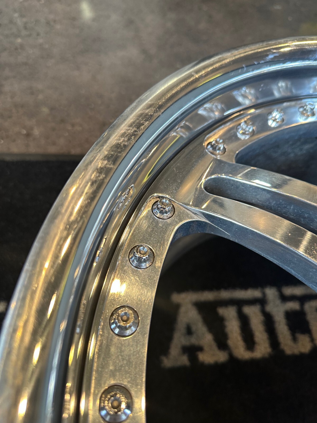 Ferrari 360, F430, 19" Rear HRE 5 Double Spoke, 3 Piece Wheel, Rim, Polished