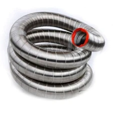 Stainless Steel Chimney Liner - 5.5 Inch x 25 Ft Liner Only