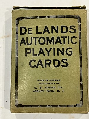 VTG Delands Automatic Cards Original Box Tax Stamp All Literature Included