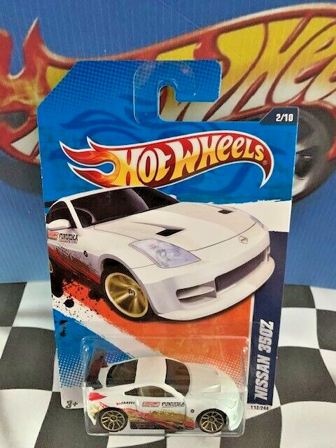Hot Wheels 2011 Nightburnerz 2/10 112 2002 Nissan 350Z WHITE J5