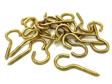 Screw In Hooks steel small large extra large Heavy Duty wall hanger Brass
