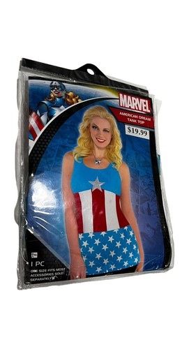 Adult Marvel American Dream Tank Top One Size Halloween Cosplay Dress Up - 第 1/2 張圖片