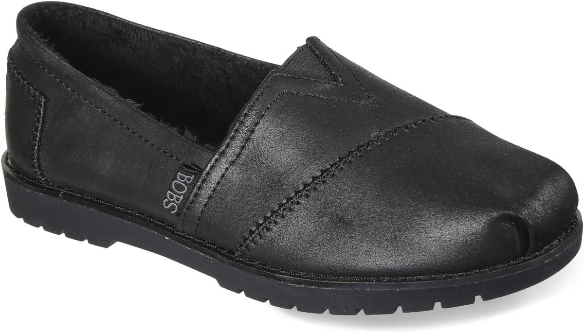 Skechers Women's Bobs Chill Lugs Urban Spell Loafers Black Textile  Medium
