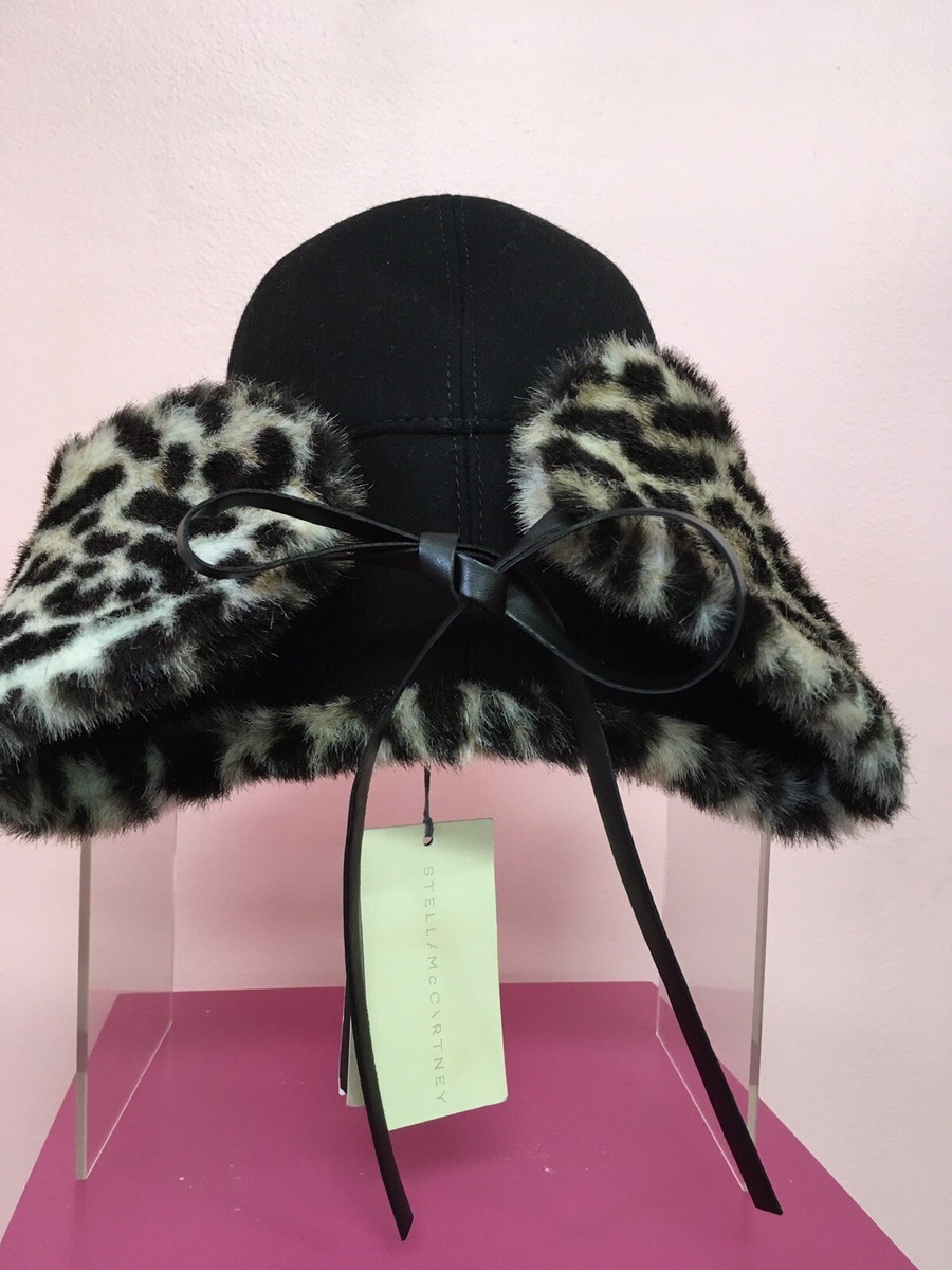 NEW Stella McCartney Faux FUR FREE TRAPPER Leopard Print 