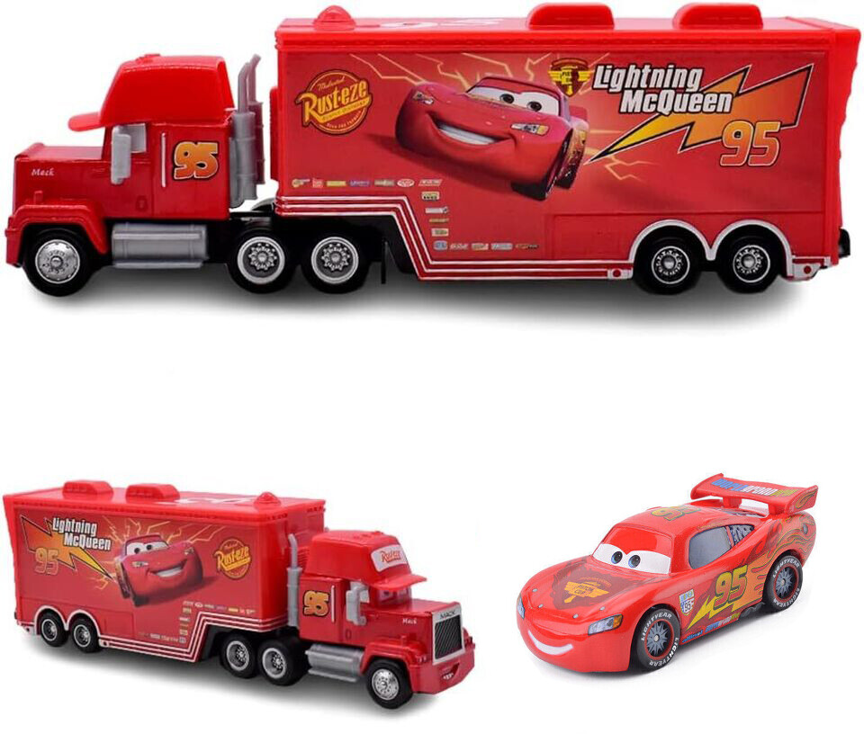 Disney Pixar Cars No.95 Lightening Mcqueen Hauler Truck +