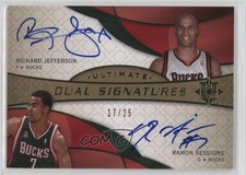 2008 Ultimate Collection 17/25 Richard Jefferson Ramon Sessions #SD-MB Auto 05fy