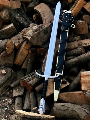Longclaw Sword of Jon Snow, GOT Fantasy Display Sword with Wall Mount & Scabbard