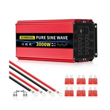 SUNWHEEL 3000W Pure Sine Wave Inverter, 12V DC to 110V/120V AC Power Inverter...