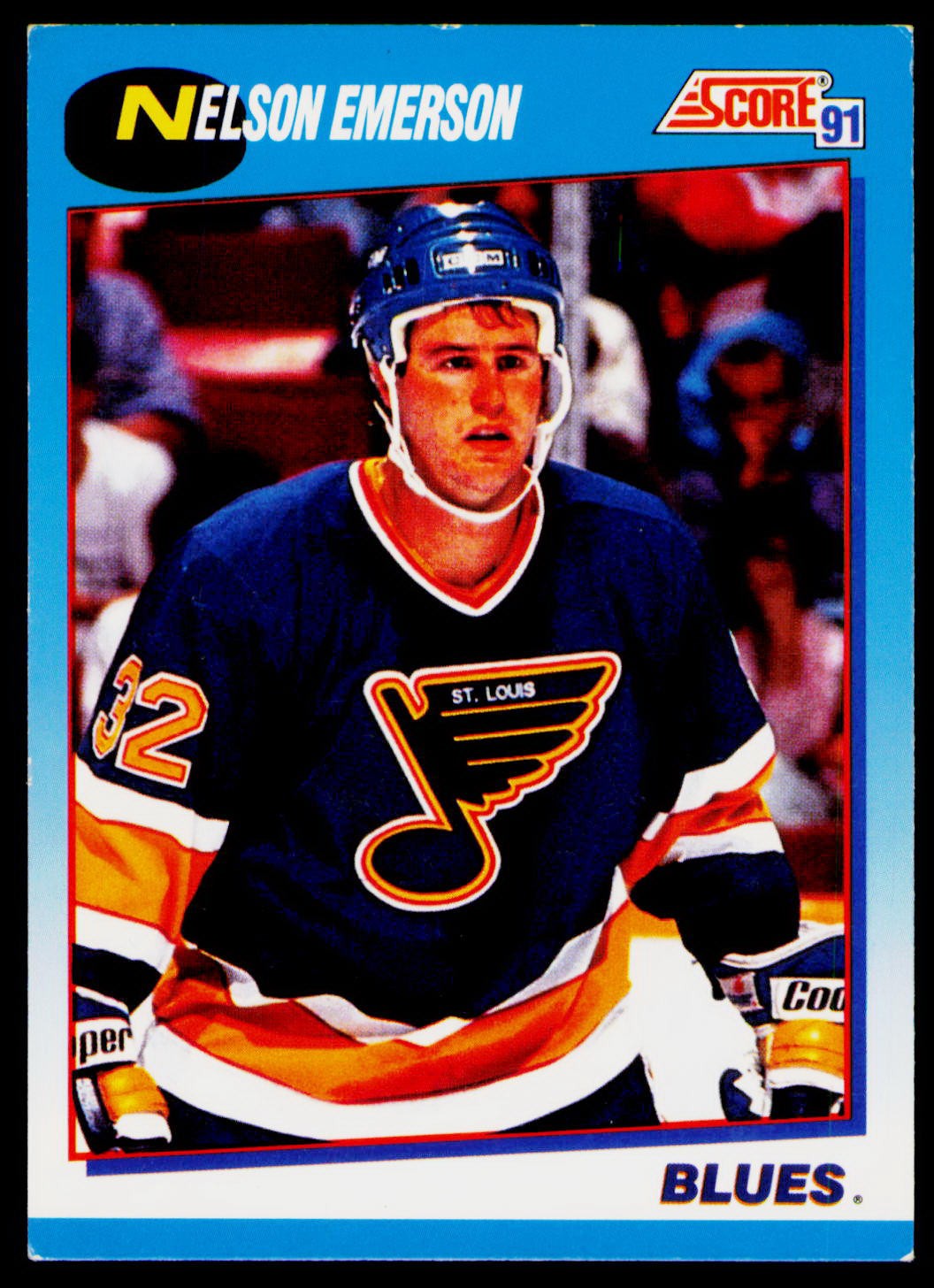 1991-92 Score Canadian Bilingual #550 Nelson Emerson