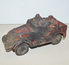 Vintage SUN RUBBER COMPANY M3 SCOUT ARMORED CAR Vehicle WW2