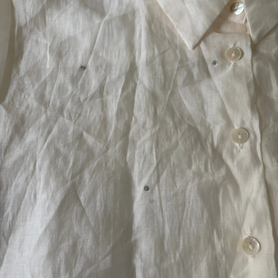 BAILEY/44 Embellished Sheer Long Sleeve Button Up Rhinestone Blouse Women's XL - Image 3 of 4