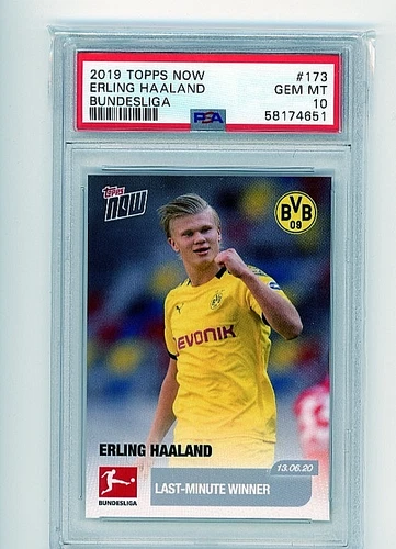 2019 Topps Now #173 Bundesliga Erling Haaland PSA 10 Gem Mint