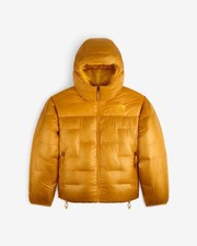 The North Face Men’s Hooded Puffer Jacket Gold XL Zip Closure Logo