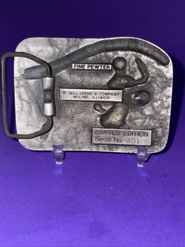 JOHN DEERE BLACKSMITH PLOW 1837 LIMITED ED SERIES PEWTER BELT BUCKLE - Picture 4 of 5