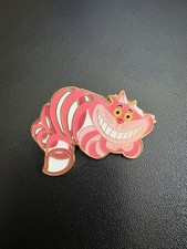 Disney pin Alice in Wonderland Cheshire Cat Loungefly smile pink stripes