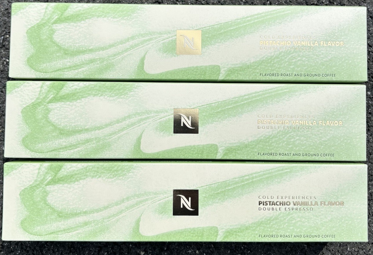 Nespresso Vertuo Pistachio Vanilla Over Ice Double Espresso Pods 30ct/3 sleeves