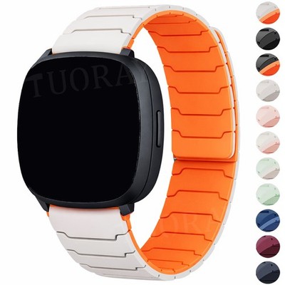 Für Fitbit Versa 3/4 / Sense 1/2 Magnet Silikon Armband Nylonarmband Ersatzband
