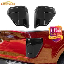 2PCS Smoked Black ABS Full Tail light Rear Lamp Covers Trim For 24-25 Ford F150