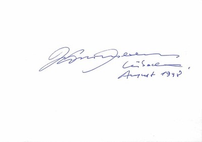 Autograph Björn Engholm-politician SPD-autograph card hand signed with date