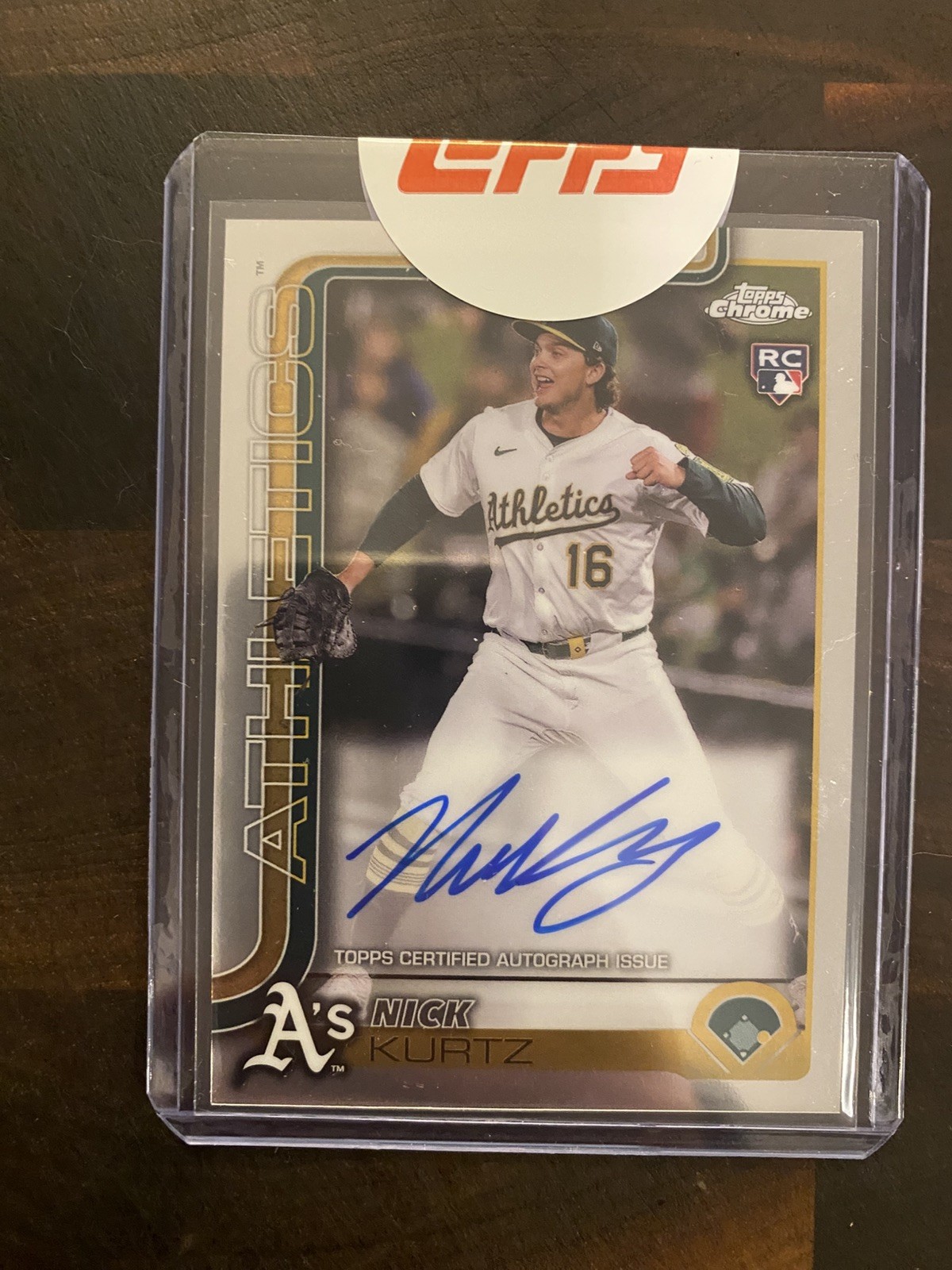2025 Topps Chrome Nick Kurtz On Card Auto RC Rookie Autograph A's | RA-KU