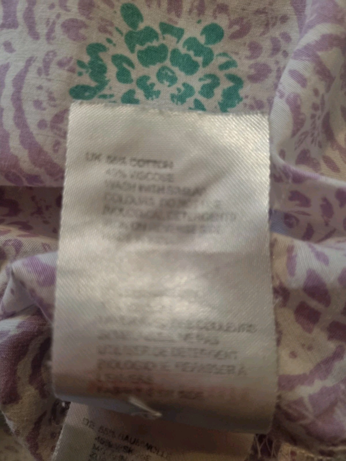 White Stuff Violet Abstract Pattern 3/4 Sleeve Bl… - image 8