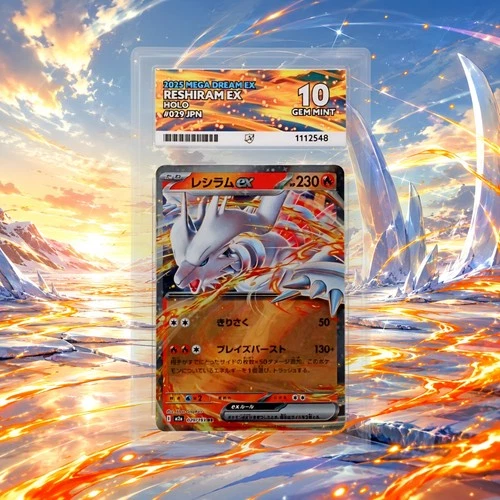 Reshiram ex 029/193 - MEGA Dream Japanese - ACE Gem Mint 10