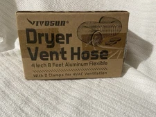 4-inch Flexible Dryer Vent Hose 8ft Long With Two Clamps
