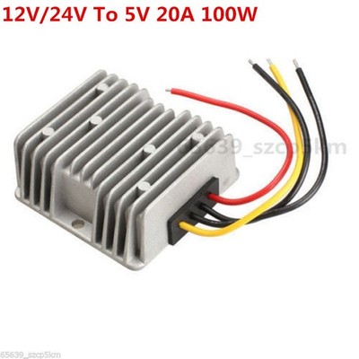 Voltage STEP-DOWN   Power DC Converter Step Down Regulator 12V/24V To 5V 20A *vv