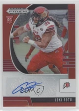 2020 Panini Prizm Draft Picks Rookies Red Leki Fotu #222 Auto 0c2