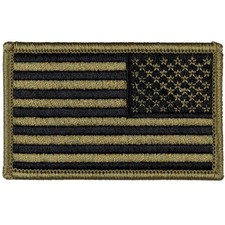 Reverse American Flag Patch; Subdued Coyote Brown OCP; Army Combat Uniform (ACU)