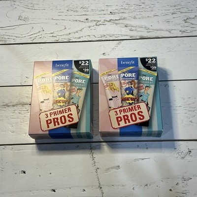 New In Box Benefit The Pore Fessional 3 Primer Pros - Two Travel Sample Sets