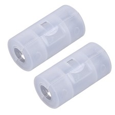 2x AA to C Size Battery Converter Adaptor Adapter for Case 2.37 per battery