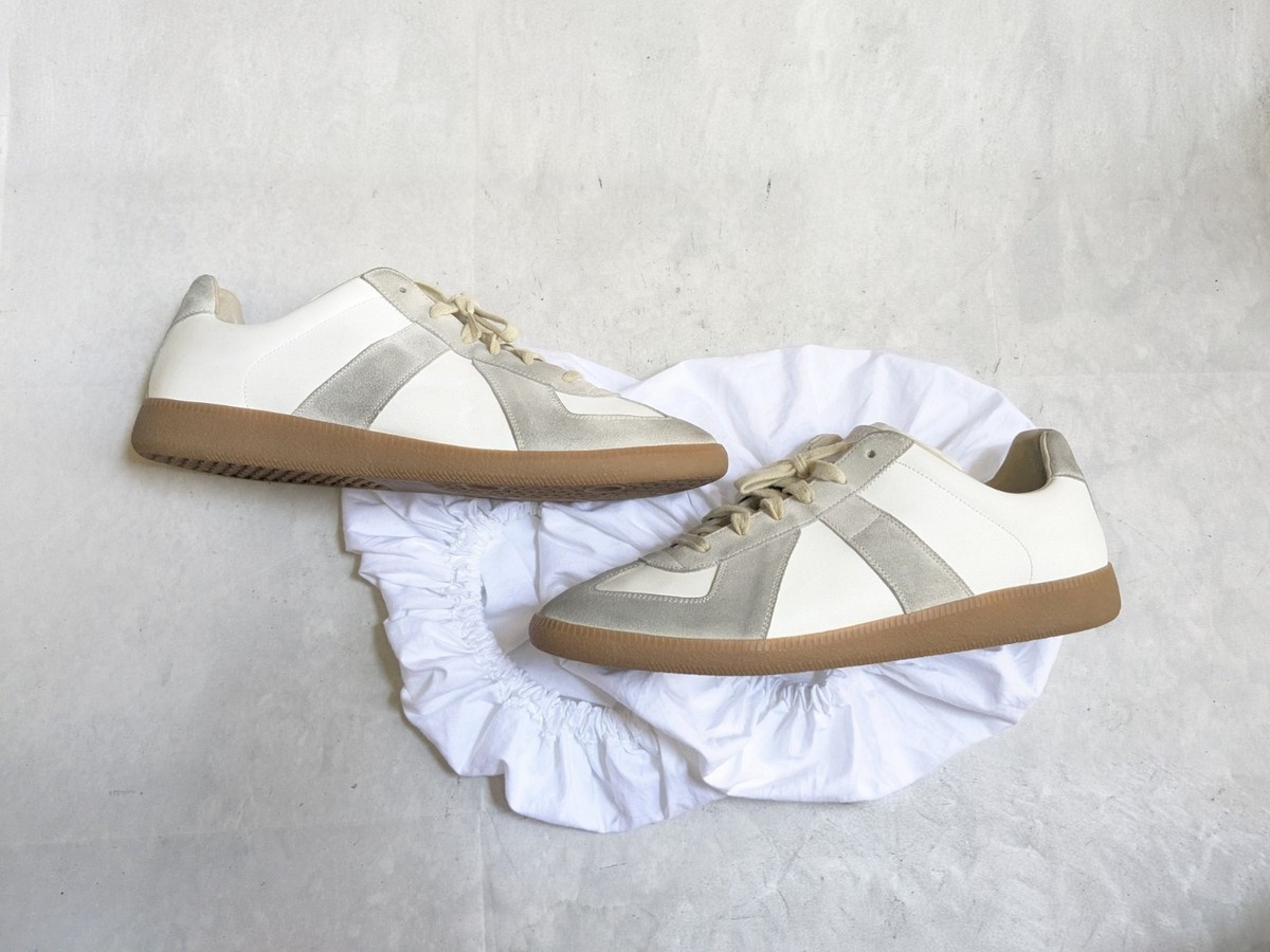 Maison Margiela GAT Sneakers Gray White Men's 13 46 Low Tops Gum