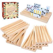 Juego de estantes de dominó de madera GOTHINK de 7,8 x x 3,9 pulgadas, bandejas