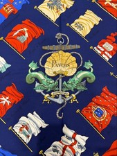 Sciarpa seta Hermes Carre 90 Pavois design bandiera marina usata