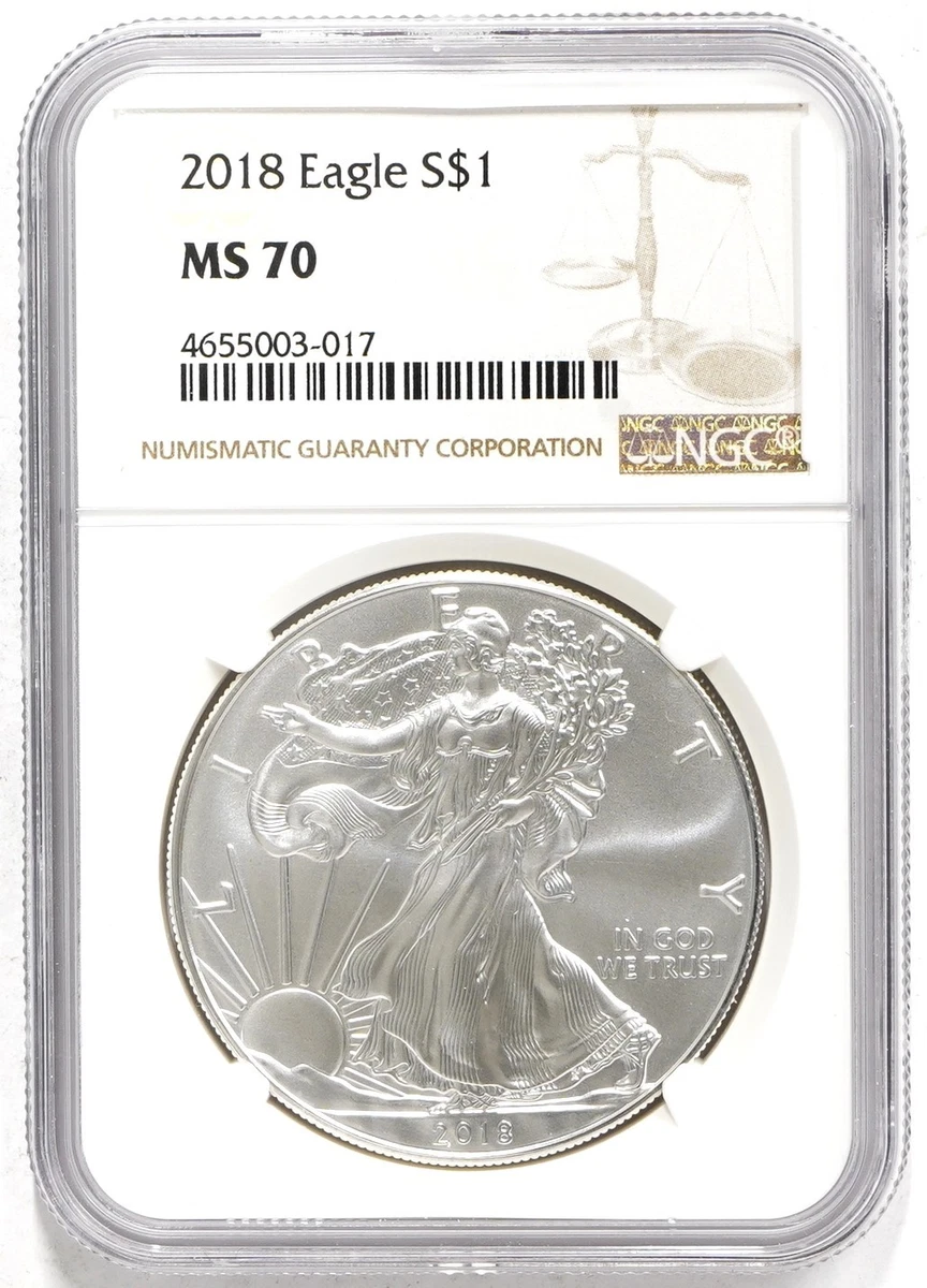 American Eagle MS 70 Graded 2018 Silver Bullion Coins for sale | eBay