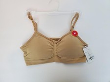 Maidenform Girl Solid Beige Tan Adjustable Straps Training Bra Size Large