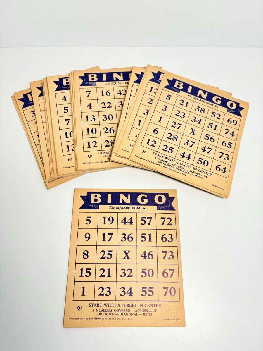 アンティークアメリカンビンゴゲーム Bingo 1936 Year Vintage Manufacture Board & Traditional Games for
