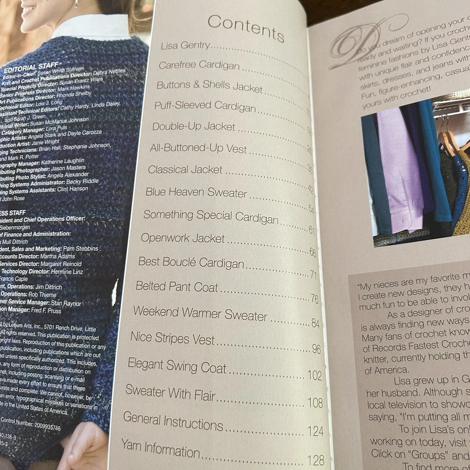 Libro de patrones de armario de ganchillo Leisure Arts 15 diseños para mejorar tu armario Foto 3 de 4